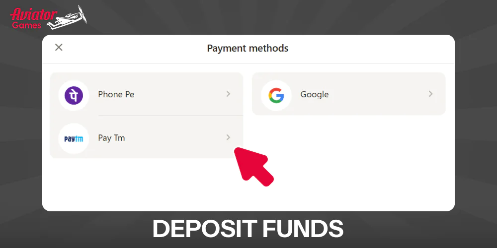Make a Deposit in Aviator