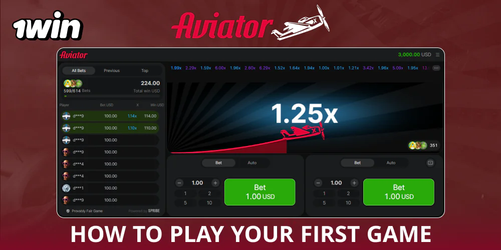 Start 1Win Aviator Game