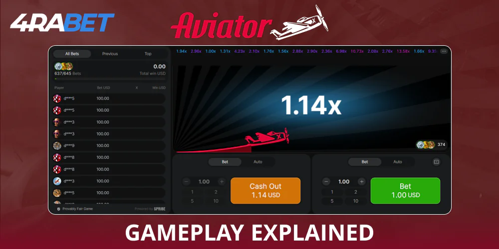 4rabet Aviator features