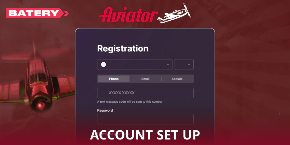 Register at Batery Aviator casino